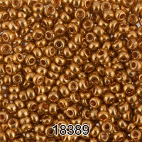 Бисер Чехия круглый 6   10/0   2.3 мм  500 г 18389 (Ф657) золотой/металлик