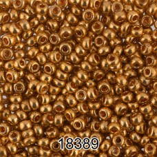 Бисер Чехия круглый 6   10/0   2.3 мм  500 г 18389 (Ф657) золотой/металлик