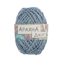 Пряжа ARACHNA "Jute"   100\% джут   5 шт. х  100 г ± 10 г  90 м ± 5 м № 009 св. голубой