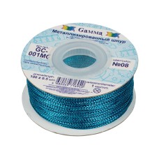 Шнур "Gamma"   1 мм  GC-001MC   цв. метал.   100 м ± 0.5 м №08 голубой