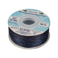 Шнур "Gamma"   1 мм  GC-001MC   цв. метал.   100 м ± 0.5 м №14 голубой фиолетовый зеленый
