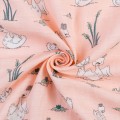 Ткань PEPPY Ткань муслиновая ФАСОВКА SMD EMBRACE 100\% хлопок 100 х 125 см Shannon Fabrics royal swans apricot