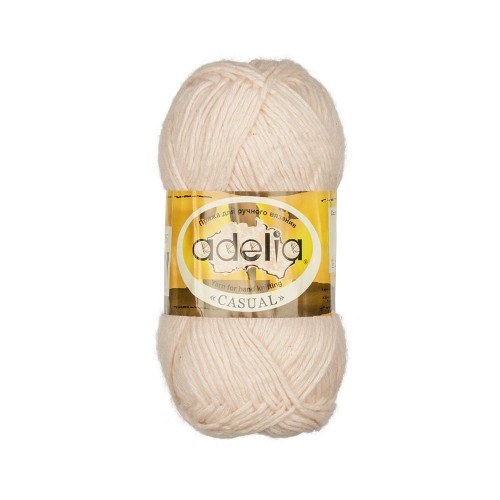 Пряжа ADELIA "CASUAL"   72\% хлопок, 28\% акрил   10 шт. х  50 г  130 м ± 6 м №05 св.розовый