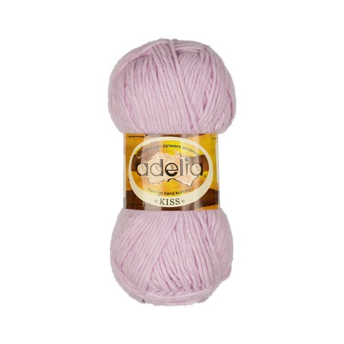 Пряжа ADELIA "KISS"   100\% полиэстер   10 шт. х  50 г  145 м ± 7 м №06 св.сиреневый