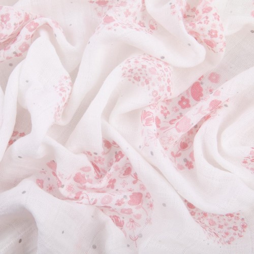 Ткань "PEPPY"   Ткань муслиновая   ФАСОВКА   EMBRACE METALLIC   100\% хлопок   100 х  125 см ± 2 см  Shannon Fabrics emmsweetheart blush/silver