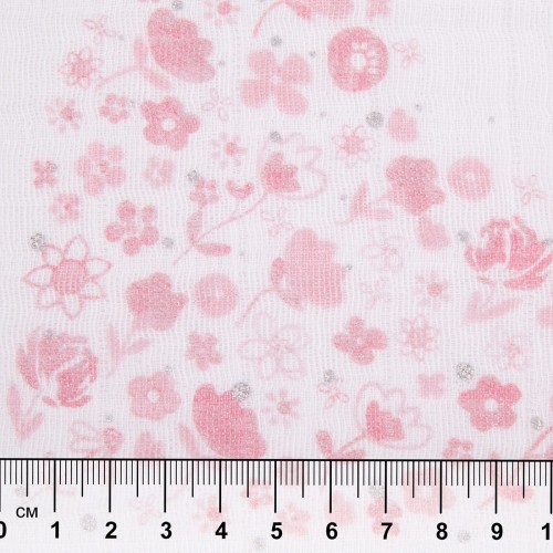 Ткань "PEPPY"   Ткань муслиновая   ФАСОВКА   EMBRACE METALLIC   100\% хлопок   100 х  125 см ± 2 см  Shannon Fabrics emmsweetheart blush/silver