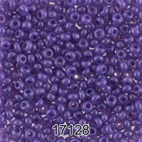 Бисер Чехия круглый 1   10/0   2.3 мм  500 г 17128 (Ф014) т. сиреневый