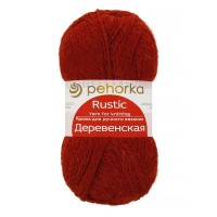 Пряжа Пехорская ПТ "Деревенская"   100\% шерсть   10 шт. х  100 г  250 м ± 15 м №487 красное дерево