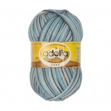 Пряжа ADELIA "JAKE"   75\% шерсть, 25\% нейлон   5 шт. х  100 г  400 м ± 15 м №25 бл.голубой-голубой-св.серый