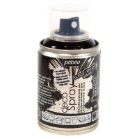 "PEBEO"   Краска на водной основе decoSpray (аэрозоль)   100 мл 093745 черный глянцевый