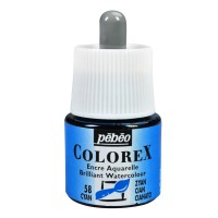 Краска акварель "PEBEO"   акварельные чернила Colorex   45 мл 341-058 циан