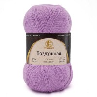 Пряжа Камтекс КТ "Воздушная"   50\% акрил, 25\% шерсть, 25\% мериносовая шерсть   5 шт. х  100 г  370 м  058 сирень
