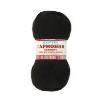 Пряжа Камтекс КТ "Гармония"   50\% шерсть, 50\% акрил   5 шт. х  100 г  245 м  003 черный