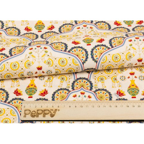 Ткань для пэчворка PEPPY   ИНДИЙСКОЕ САРИ   ФАСОВКА   50 x 55 см  146 г/кв.м ± 5   100\% хлопок ИС-10 синий