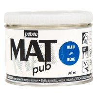 Краска акриловая "PEBEO"   экстра матовая Mat Pub №1   500 мл 257012 синий циан