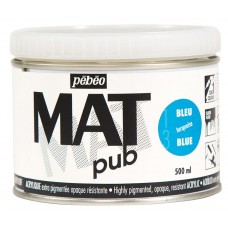 Краска акриловая "PEBEO"   экстра матовая Mat Pub №1   500 мл 257013 бирюзовый