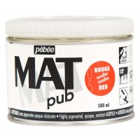 Краска акриловая "PEBEO"   экстра матовая Mat Pub №2   500 мл 257005 красный алый