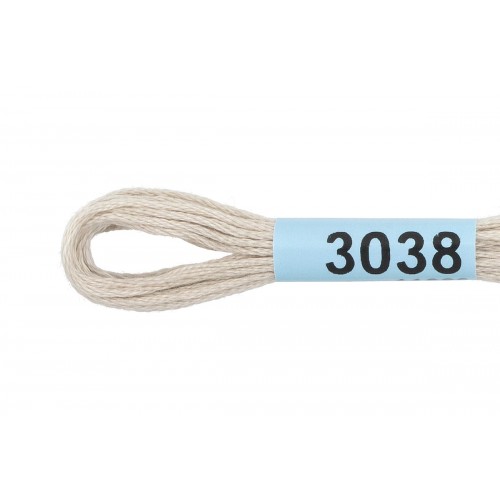 Нитки для вышивания "Gamma"    мулине  ( 0820-3070 )  100\% хлопок   24 x  8 м №3038 бл.серый