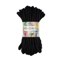 Пряжа ARACHNA "Craft Maxi"   75\% хлопок, 25\% фибра   3 шт. х  268 г  15.24 м  СК/Распродажа №03 чёрный