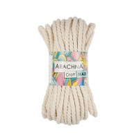 Пряжа ARACHNA "Craft Maxi"   90\% хлопок, 10\% фибра   3 шт. х  268 г  15.24 м  СК/Распродажа №01 натуральный