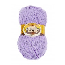 Пряжа ADELIA "SOFIA"   100\% полиэстер   10 шт. х  50 г  90 м ± 6 м №40 св.сиреневый