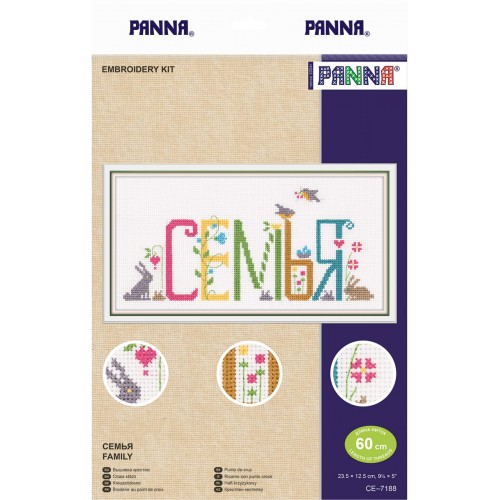 Набор для вышивания "PANNA" CE-7188   "Семья" 23.5  х 12.5  см