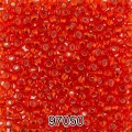 Бисер Чехия круглый 6 10/0 2.3 мм 500 г 97050 (Ф183) оранжево-красный