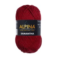 Пряжа ALPINA "SAMANTHA"   75\% вискоза, 25\% полиэстер   10 шт. х  50 г  160 м ± 10 м №05 бордовый