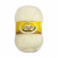 Пряжа ADELIA "OLIVIA"   60\% акрил, 40\% шерсть   5 шт. х  100 г  250 м ± 10 м №28 молочный