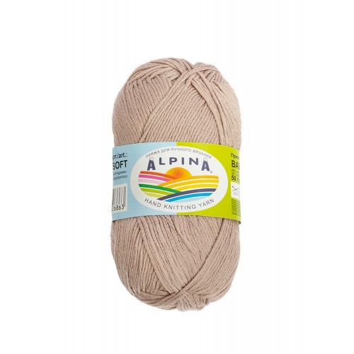 Пряжа ALPINA "BABY SUPER SOFT"   50\% хлопок, 50\% бамбук   10 шт. х  50 г  150 м ± 10 м №09 какао