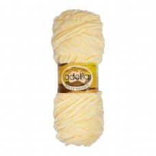 Пряжа ADELIA "DOLLY  VELOUR"   100\% микрополиэстер   5 шт. х  100 г  93 м ± 6 м №08 св.жёлтый