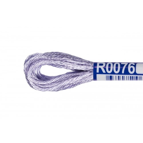 Нитки для вышивания "Gamma"   мулине   100\% вискоза   12 x  8 м R0076 св. сиреневый