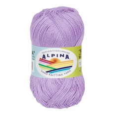 Пряжа ALPINA "XENIA"   100\% мерсеризованный хлопок   10 шт. х  50 г  240 м ± 10 м №171 сиреневый