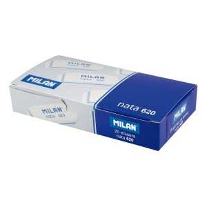 "Milan"   Ластик nata 620 скошенный   5.6х1.9х1.2 см  20 шт. CPM620 мягкий