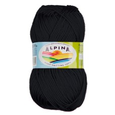 Пряжа ALPINA "TOMMY"   100\% микнес   10 шт. х  50 г  130 м ± 10 м №001 ЧЕРНЫЙ