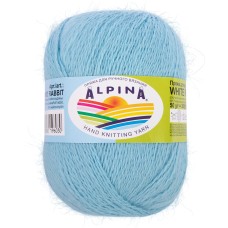 Пряжа ALPINA "WHITE RABBIT"   55\% пух кролика, 45\% нейлон   10 шт. х  50 г  300 м ± 15 м №241 голубой
