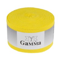 Лента окантовочная 60 мм  Окантовка трикотажная (рибана)   "Gamma"   95\% хлопок, 5\% эластан   10 м  СК/Распродажа № 015 лимон