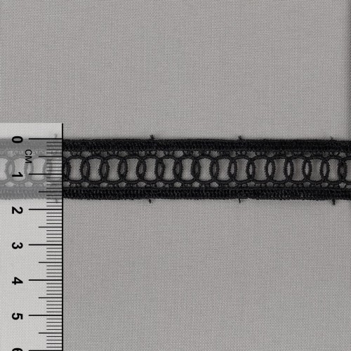 Гипюр "Gamma"   17 мм  GGM-1702   в рулоне   10 м ± 0.2 GP002BL черный