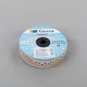 Гипюр "Gamma"   23 мм  GGM-2301   в рулоне   10 м ± 0.2 GP014BE  бежевый