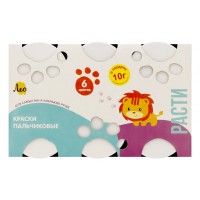 Краска пальчиковая "Лео"   "Расти"   набор   LFINP-006   6 цв. х  70 г .