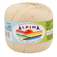 Пряжа ALPINA "LILY"   100\% мерсеризованный хлопок   10 шт. х  50 г  175 м ± 5 м №174 св.бежевый