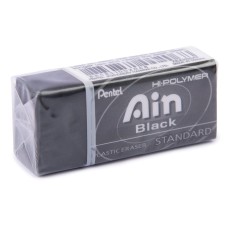 "Pentel"   Ластик "Hi-Polymer. Ain Black Eraser"   43.4 х 17.4 х 11.8 мм  48 шт. ZEAH06AT