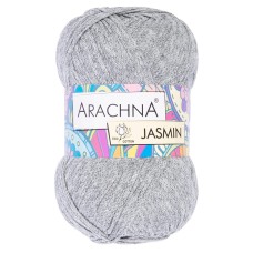 Пряжа ARACHNA "JASMIN"   80\% хлопок, 20\% полиэстер   5 шт. х  100 г ± 10 г  250 м ± 7 м №169 серый