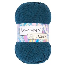 Пряжа ARACHNA "JASMIN"   80\% хлопок, 20\% полиэстер   5 шт. х  100 г ± 10 г  250 м ± 7 м №131 сине-зеленый