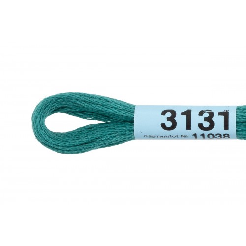 Нитки для вышивания "Gamma"    мулине  ( 3071-3172 )  100\% хлопок   24 x  8 м №3131 изумрудный