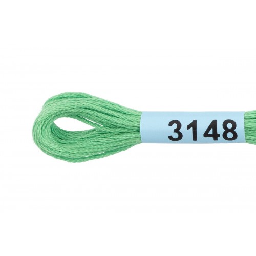 Нитки для вышивания "Gamma"    мулине  ( 3071-3172 )  100\% хлопок   24 x  8 м №3148 салатовый