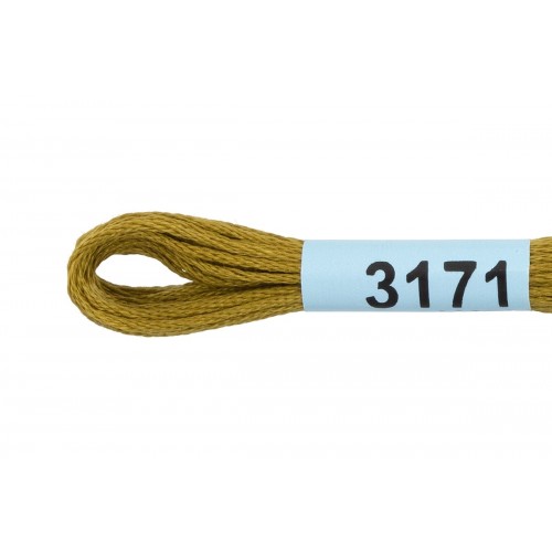 Нитки для вышивания "Gamma"    мулине  ( 3071-3172 )  100\% хлопок   24 x  8 м №3171 св.св.хаки