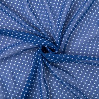 Ткань PC-05   Chiffon   ФАСОВКА   68 г/кв.м ± 5 г/кв.м  200 х  147 см  100\% полиэстер   СК/Распродажа №17 синий/белый