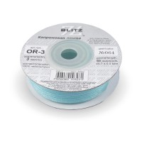 Лента капроновая 3 мм ( 1/8 ")  "BLITZ"   OR-3   45.7 м ± 0.5 м №064 св.голубой