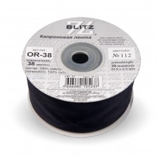 Лента капроновая 38 мм ( 1 1/2 ")  "BLITZ"   OR-38   22.8 м ± 0.5 м №112 черный